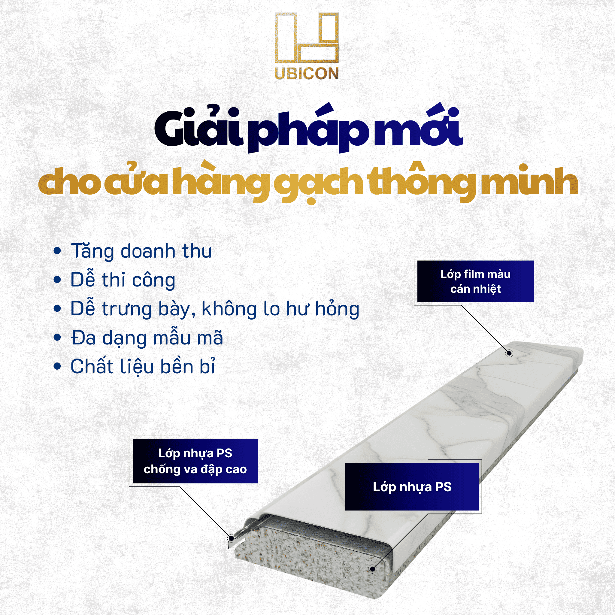 Len Chân Tường Nhựa PS – Giải Pháp Tăng Doanh Thu & Thẩm Mỹ Cho Cửa Hàng Gạch